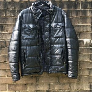 Zara Faux Leather Puffy Jacket